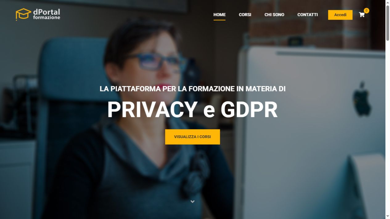 Schermata reale della home di dPortal Formazione